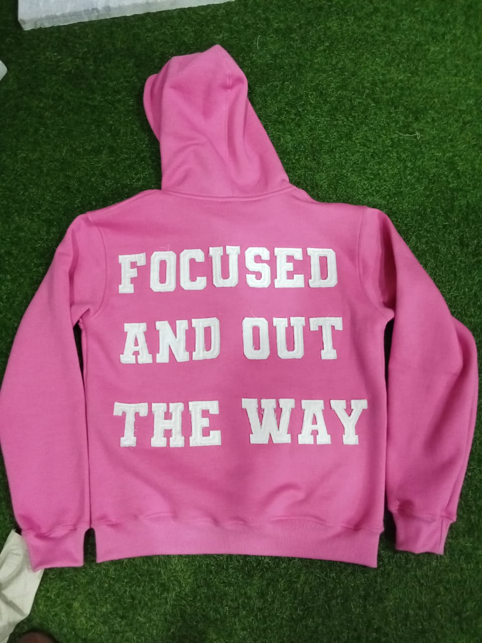 Pink "Focused And Out The Way" Zipup