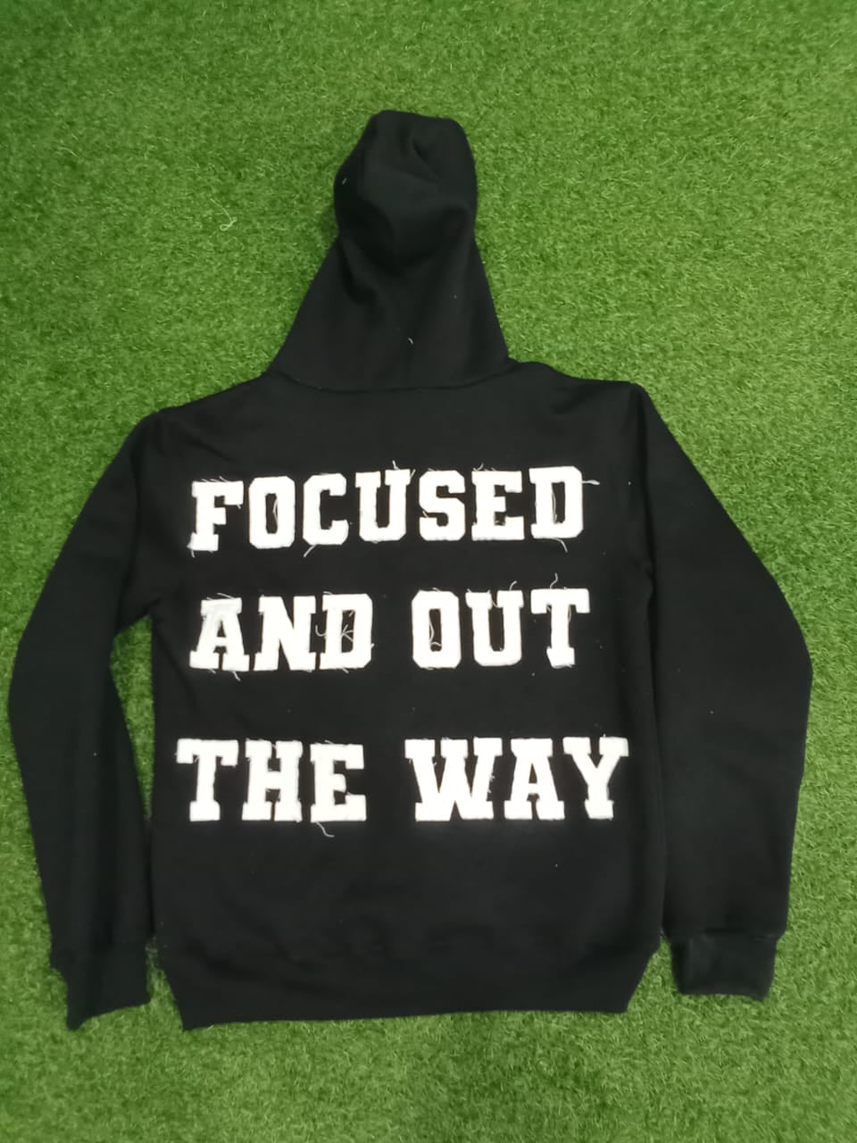 Black Personal Hero “Focused And Out The Way” Zip Up Hoodie