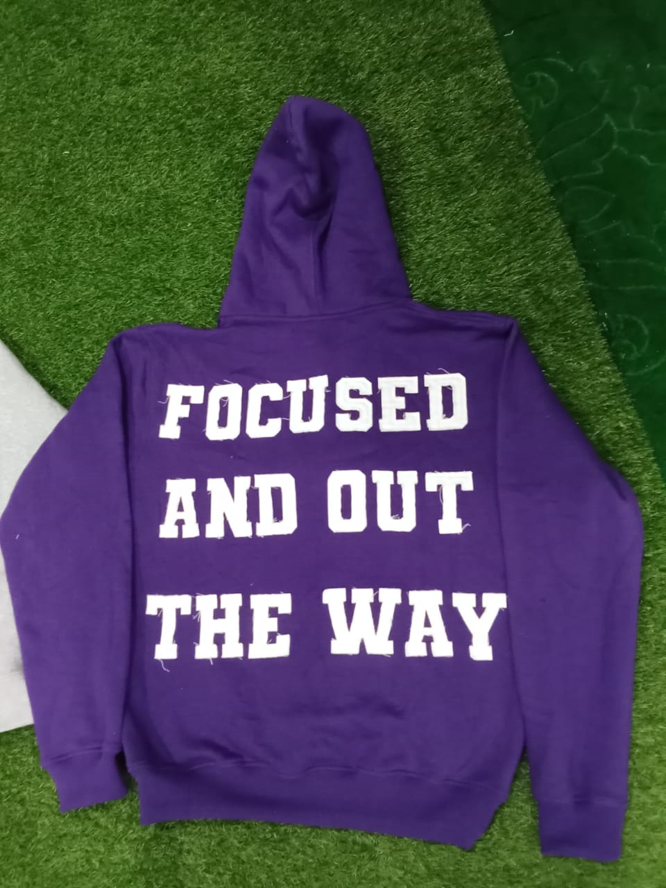 Purple Personal Hero “Focused And Out The Way” zip up hoodie