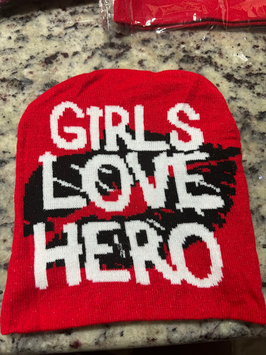 "Girls Love Hero" Beanies