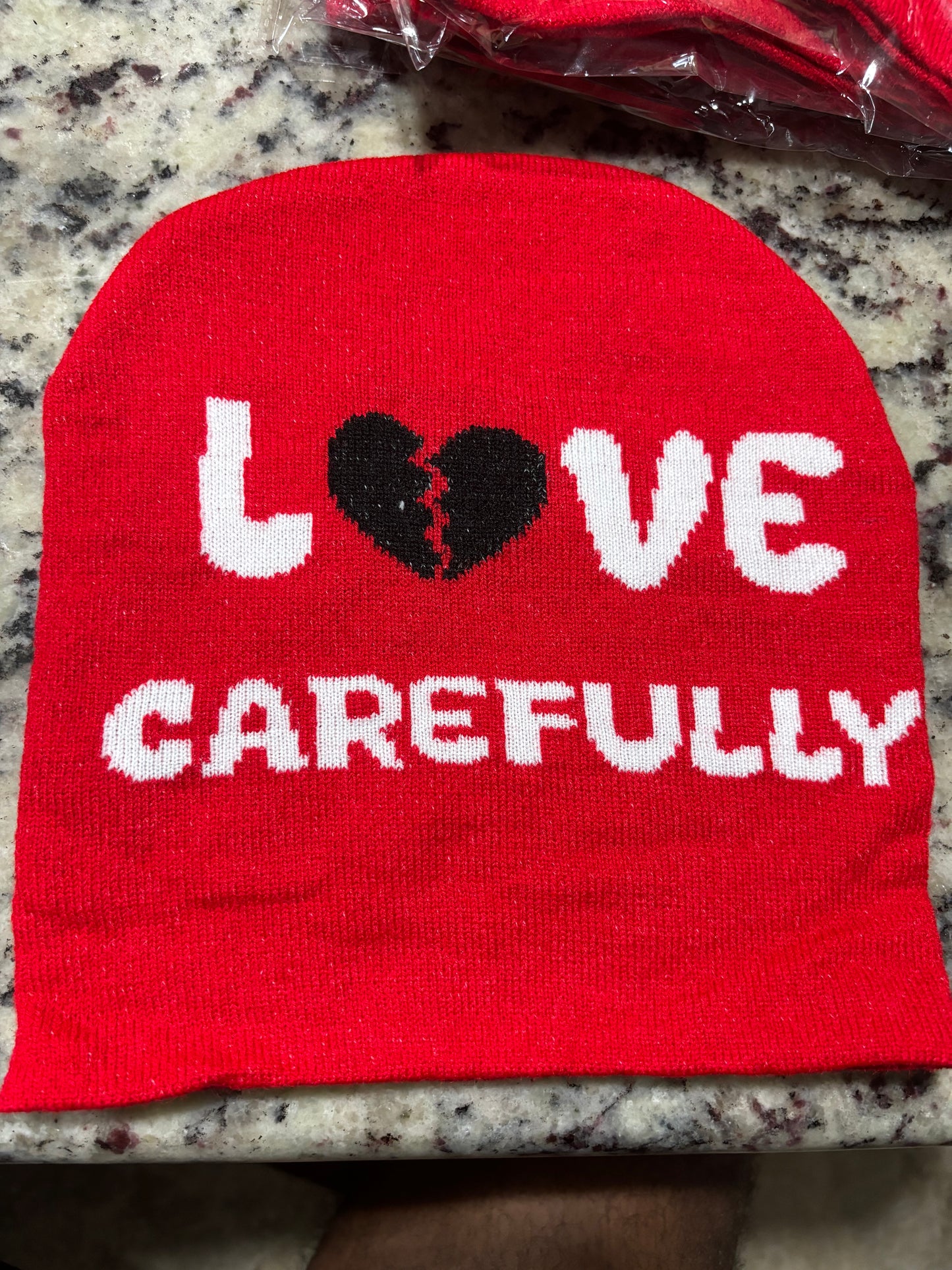 "Love Carfully" Beanies