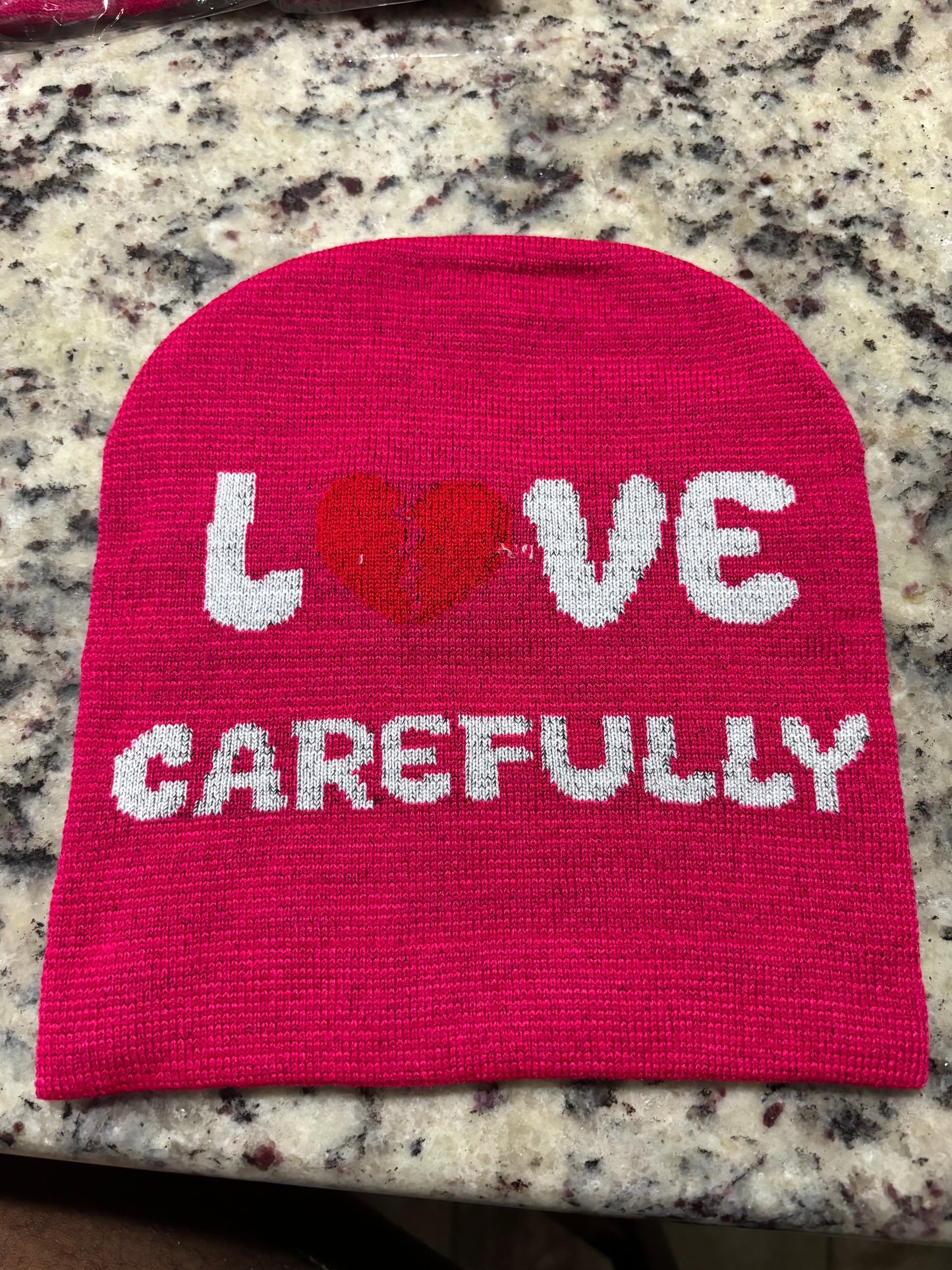 "Love Carfully" Beanies