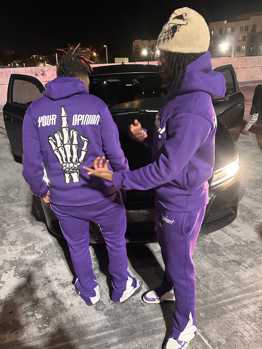 Purple "🖕🏾 Your Opinion" Set