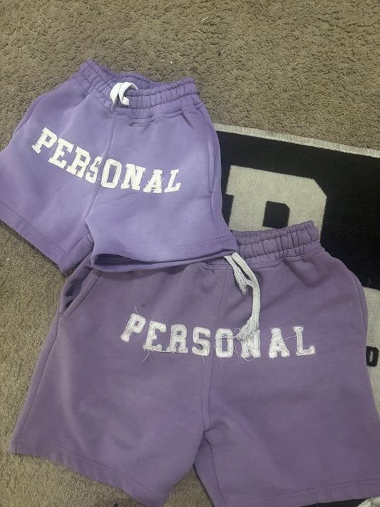 "Personal" Shorts Purple